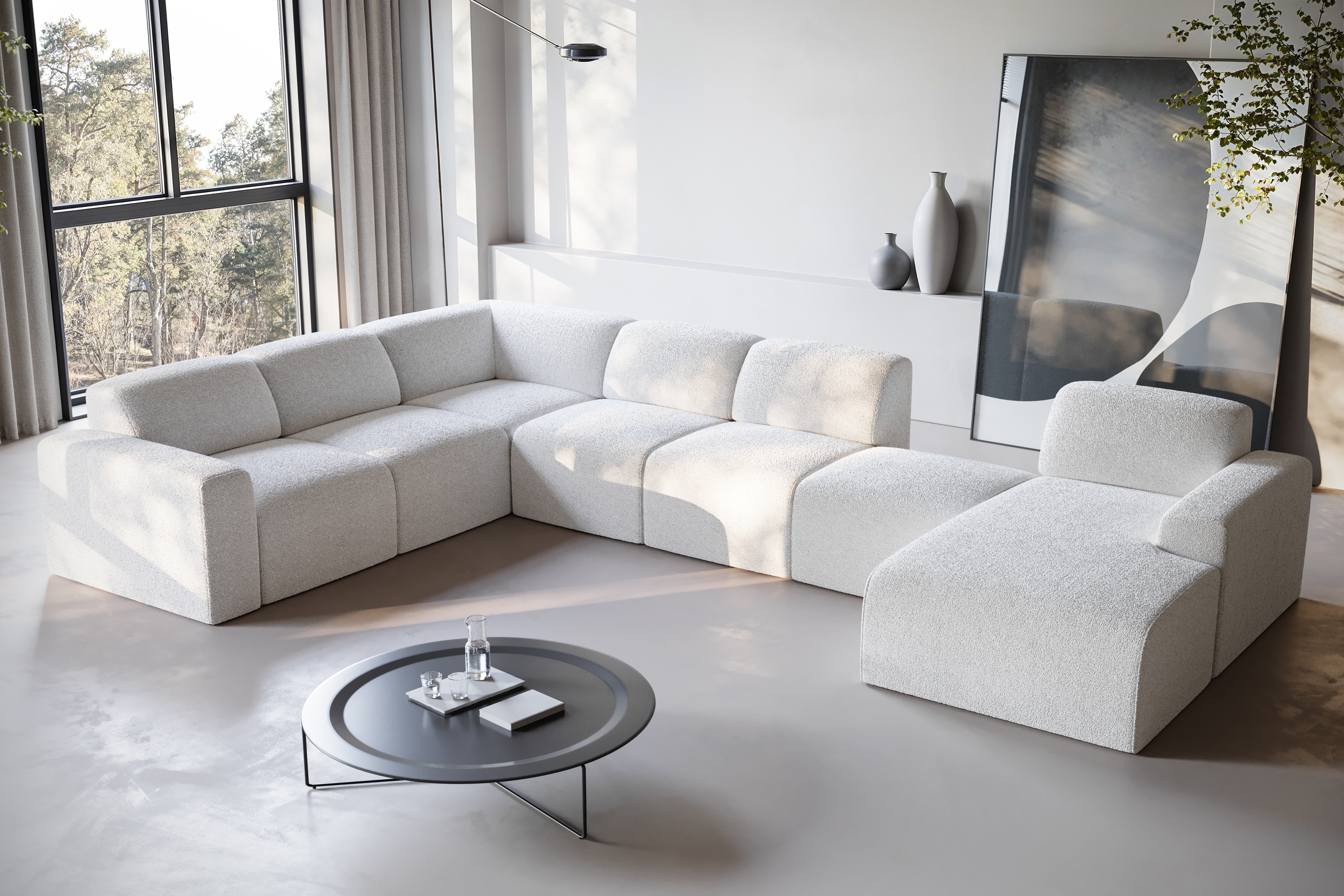 Sofa modułowa Modulare w nowoczesnym salonie